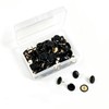100 Pcs Black Drawing Pins Black Pins Round Head Metal