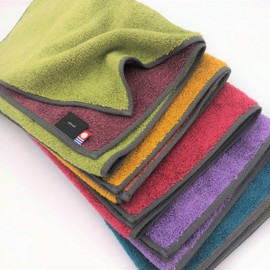 Imabari Towel, Traditional Japanese Color, Face Towel, 5 Color Set, 13.4 x 33.5 inches (34 x 85 cm), Made in Japan, High Quality, Imabari, Gentle Touch, 100% Cotton, 100% Cotton, Reversible, Set of 5,