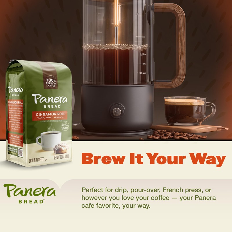 Panera Bread Cinnamon Roll Coffee Cups - Medium Roast Single