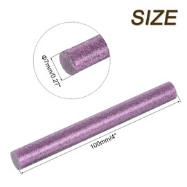 QUARKZMAN Pack of 16 Hot Glue Sticks 7 mm x 100 mm Mini Hot Glue Sticks Hot Glue Gun Glue Fabric for Repair Craft Decoration DIY Crafts Glitter Purple