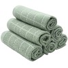 VeraSong Terry Dish Rags Cloths, Green Kitchen Dish Towels,12”x 12”,6