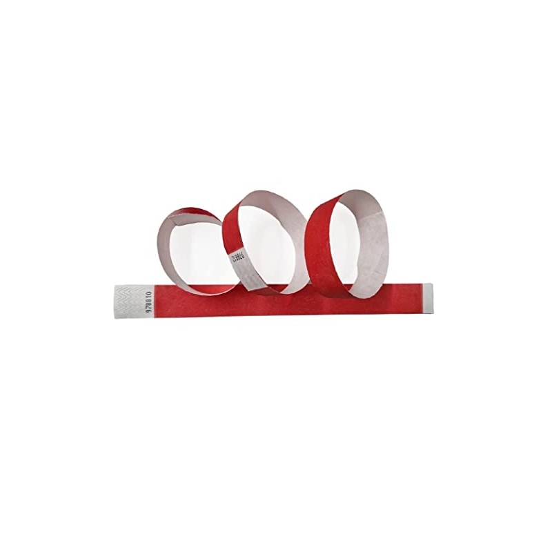 Tyvek Wristbands 3/4 inch 100 Pack, Paper Like Bracelets Used