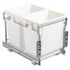 Silverline Double 20 Qt. Kitchen Cabinet Pull-Out White Waste Container