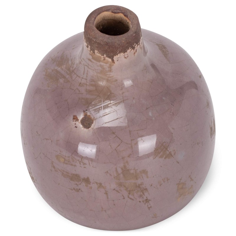 Creative Brands 47th & Main Rustic Ceramic Vase, Mini, Lilac