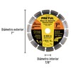 Pretul DID-370P, Disco de diamante de 7" x 1.6 mm