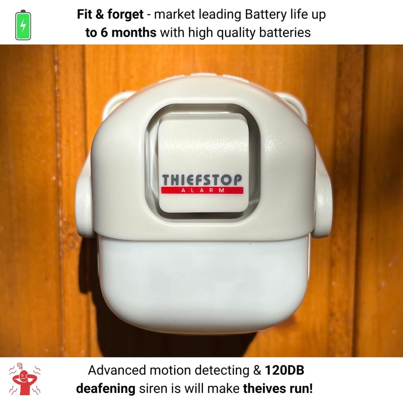 ThiefStop Shed Alarm & Home Security Motion Sensor