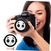 TEHAUX 2pcs Panda Design Camera Lens Cap Durable Protective Lens