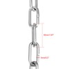 sourcing map Stainless Steel 304 Hardened Proof Coil Chain 1m