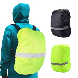 Pack of 2 Rain Cover School Bag, Rain Cover School Bag Rain Cover for School Bag, Reflectors Rain Cover Backpack Rain Cover Backpack, Reflective Accessories, Waterproof Bicycle Bag Protective Cover