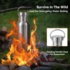 Volhoply 32oz Stainless Steel Single Walled Water Bottle with Handle