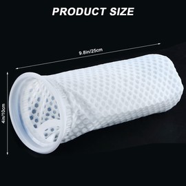 6Pcs 4inch 150 Micron Honeycomb Filter Socks,Aquarium Filter Sock 3D Honeycomb Design Filter Sock,Aquarium Filter Bags for Saltwater Aquarium Use in Freshwater Saltwater Aquarium Ponds Sumps Overflows