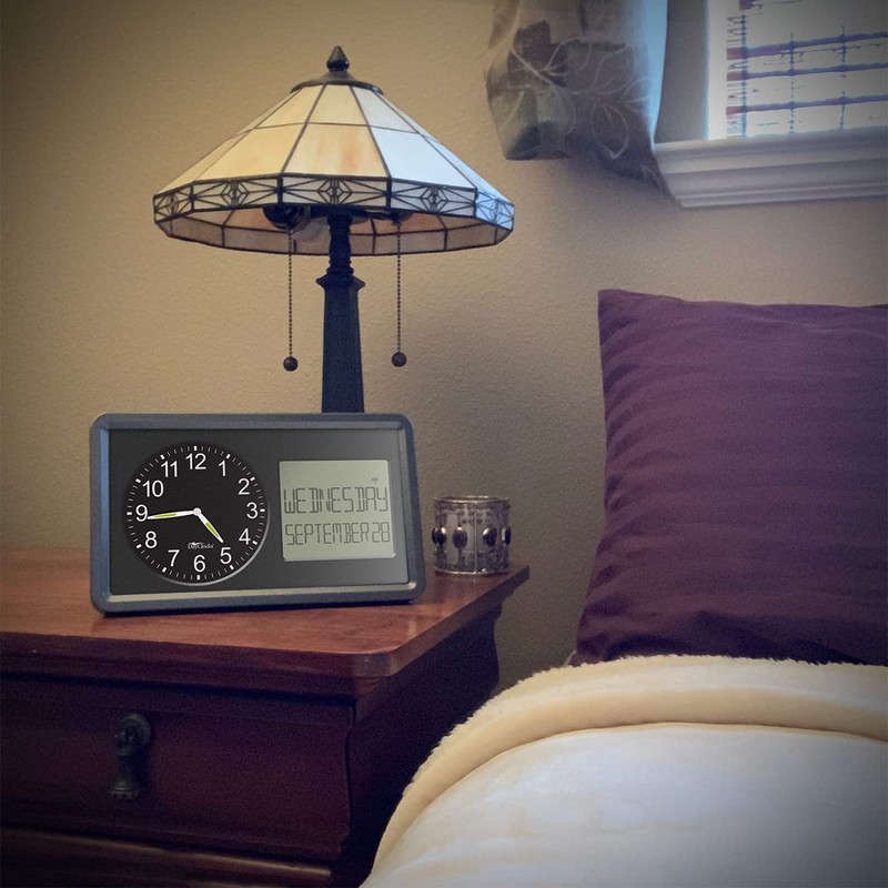 DayClocks Atomic Combines Analog Time and Digital Display for Day