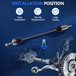 Maxfavor CV Axle Front Compatible with 1993-2002 Toyota Corolla CV Axles 1.8L, 1990-1993 Toyota Celica Manual Trans ST, 1993-1997 Geo Prizm, 1998-2002 Chevy Prizm CV Axle Jonit Shaft