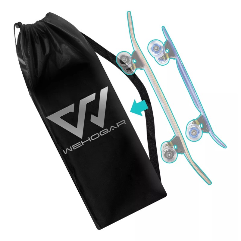WEHOGAR Funda Mochila Para Patineta, Skateboard Bolsa Almacenamiento