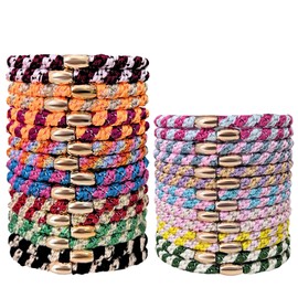 KEYRI 30 Stück Nichtmetall Elastisch Haargummis Haarschmuck Mini Haargummis Set Klein Elastisch Haarbänder Elastisch Zopfgummi Stylisch Pferdeschwanz Inhaber für Damen und Mädchen (Mehrfarbig)