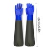 PU Waterproof Gloves,Pond Long Rubber Gloves,Reusable Heavy Duty Waterproof Gloves