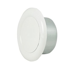 Invero® Universal Metal Round Ceiling Air Extract Valve Vent Cap (125mm Diameter) - White Powder Coated