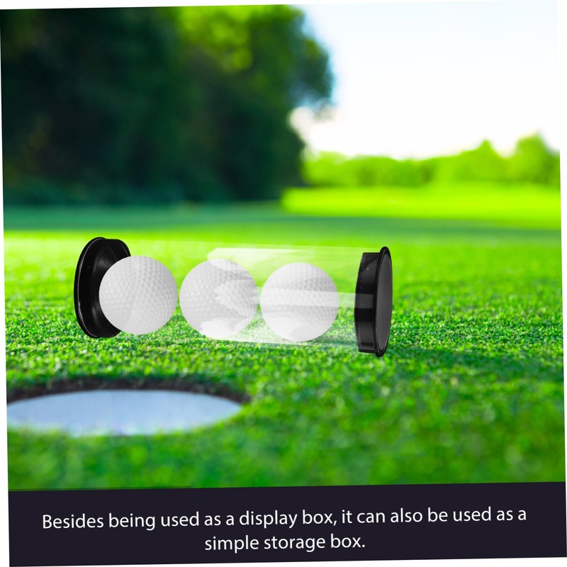 VICASKY 2Pcs Golf Ball Tube Transparent Plastic Holder for Golf