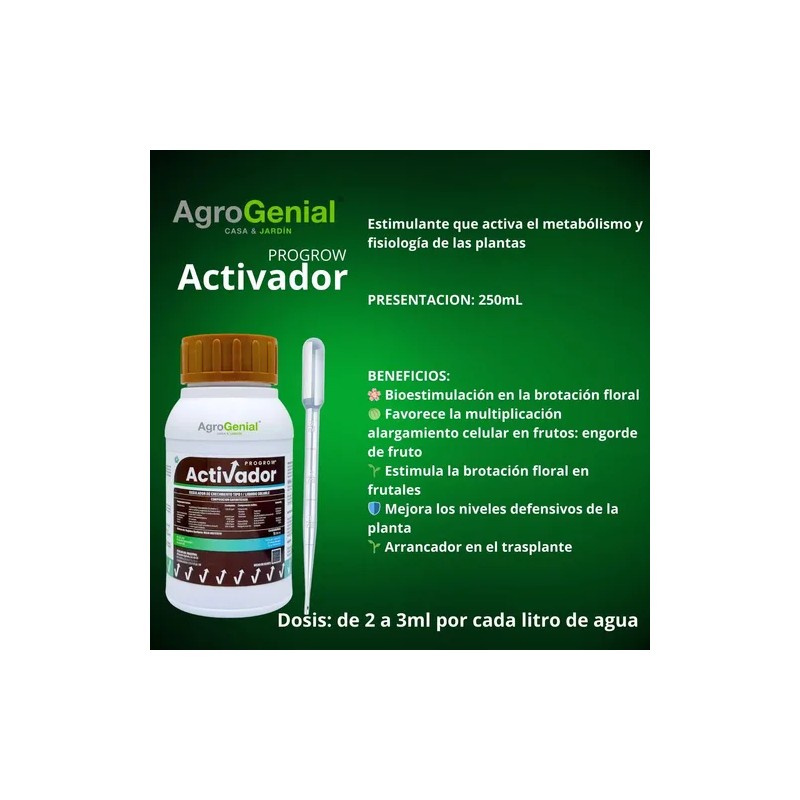 Activador Fertilizante Con Aminoacidos Hormona Plantas 250ml