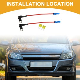 Partuto 1 Set Universal Fuse Adapter Fuse Kit - Plastic Metal Black Red