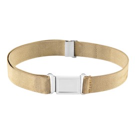Buyless Fashion Kids Boys Toddler Adjustable Elastic Dress Stretch Belt with Flat Magnetic Buckle - 5099-Tan