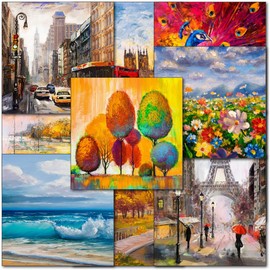 doodlecards Pack 10x Mixed Art Blank Cards with Envelopes. Multipack Birthday Paris London Floral cards. Made in the UK.