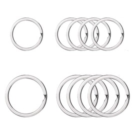 10 Pcs 25mm 30mm Keyring Metal Flat Split Key Ring Circular Keychain Hoops Keyring Loop Keyring Connector25 mm Metal Flat Split Key Ring Circular Keychain Hoops Keyring Loop Keyring Connector