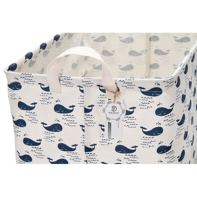 Sea Team 16.5" x 11.8" x 9.8" Square Natural Linen