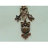 Handmade COPPER OWL LOVERS FLOWER LOVE OWL KEY CHAIN PURSE