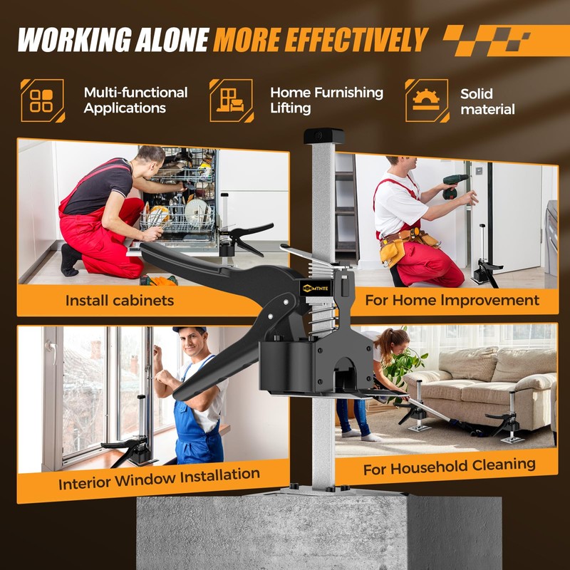 Labor Saving Handle 12 in Lever Arm Lifter Drywall Lift