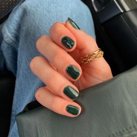 KQueenest Short Square Nails, Press On Acrylic Nails for Women, 24 Pcs