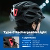 Scavin Adult Bike Helmet, Featuring 4 Modes of Light, Lightweight