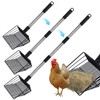 Owfeel Chicken Poop Scooper, 3-in-1 Detachable Chicken Coop Cleaning Tools (20 to 40.6 inches), Stainless Steel Sifting Shovel Litter Scooper Accessories