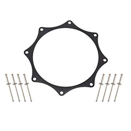 Black Ano Exhaust Trim Ring for 4.5" exhaust w rivets Turbo Supercharger 5.0" ID