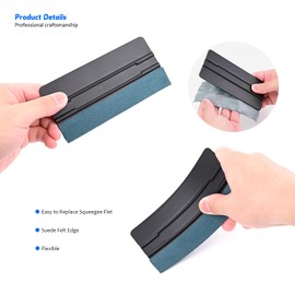 EHDIS Vinyl Wrap Squeegee Kit - 10pcs 4inch and 10pcs 6inch Felt Squeegee, Vinyl Applicator Tool, for Auto Vinyl Wrap, Window Tint, Wallpaper Installation