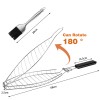 Heavy Duty 430 Stainless Steel Fish Grill Basket With Detachable