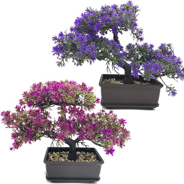 Fycooler Fycooler Artificial Bonsai Tree-Fake Plant in Pot Artificial Plants,Faux