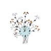 Metal Wall Clocks Crystals Creative (flower)