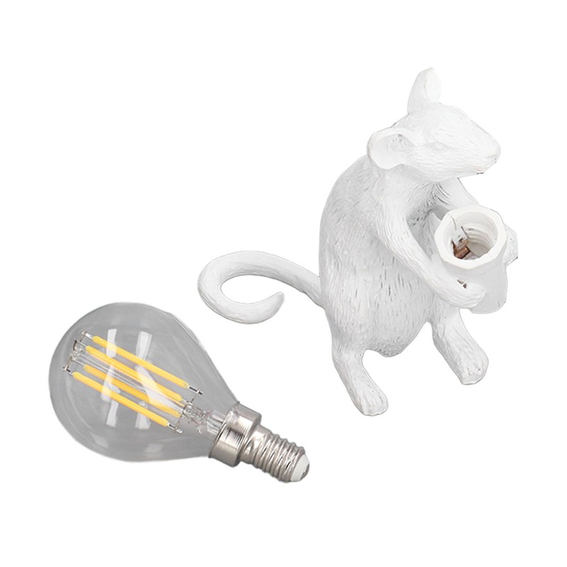Modern Resin Mouse Lamp E12 Creative Desktop Decoration Animal Lamp