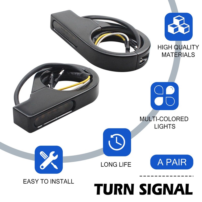 2Pcs Motorcycle Turn Signals Led Harley Turn Signals Motorcycle Front