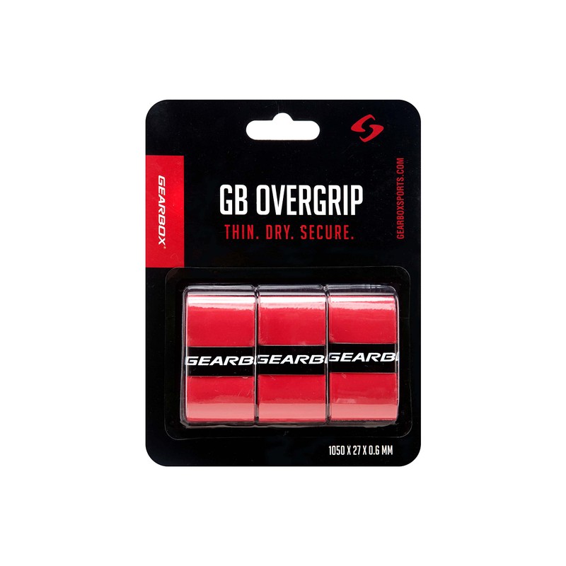 GEARBOX Overgrip - Red, 3 Pack