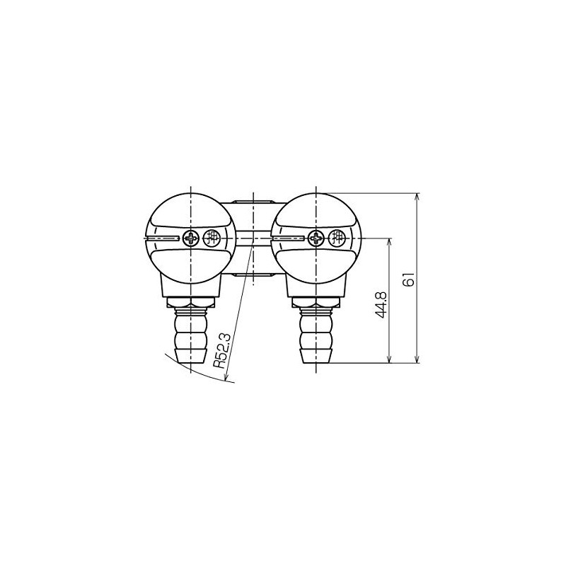 Koyo Sangyo G023-12 LA Double Mouth On/Off Fuse Gas Plug
