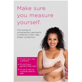 LIPOELASTIC PI Elite Post-Operative Compression Bra - Breast Augmentation, Reduction, Reconstruction, Mastopexy - UV Protection (UK 34, Black)