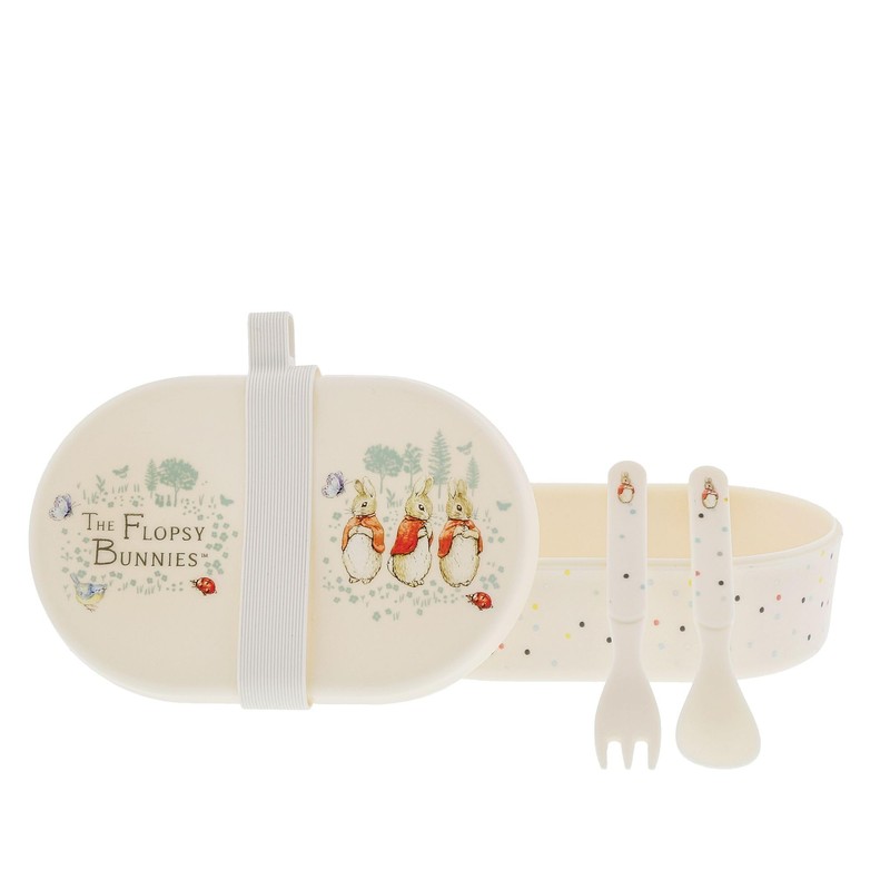 Beatrix Potter Flopsy Snack Box Cutlery Set Picnic and Outdoor