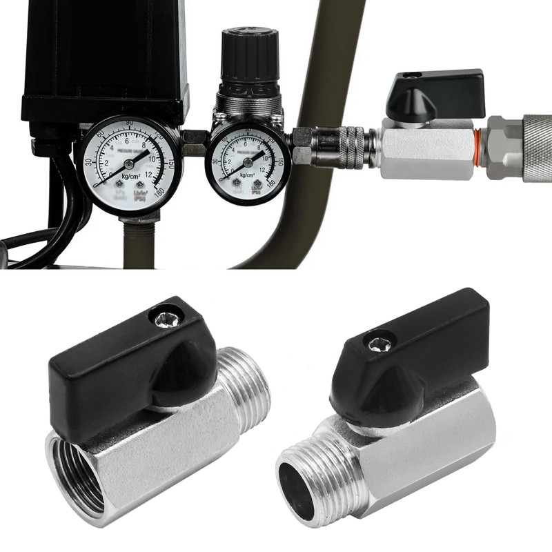 SYOWADA 3/8” Brass Mini Ball Valve, 3/8” NPT Female x