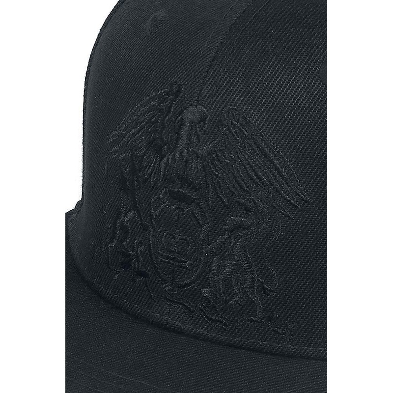 Queen Men's Crest Snapback Baseball Cap Adjustable Black