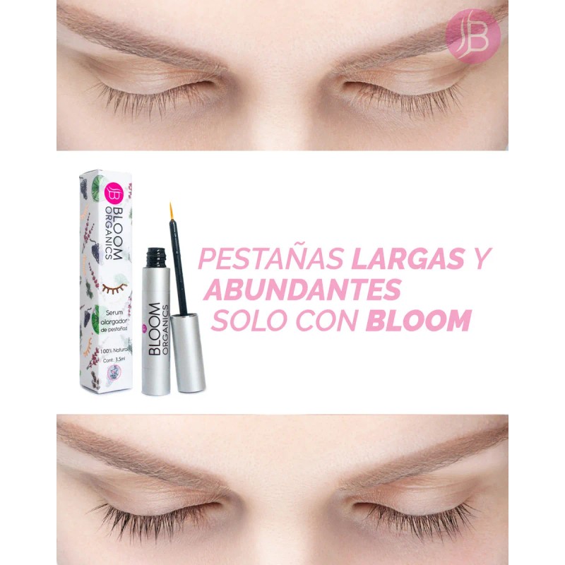 Alargador De Pestañas En Serum Bloom Organics