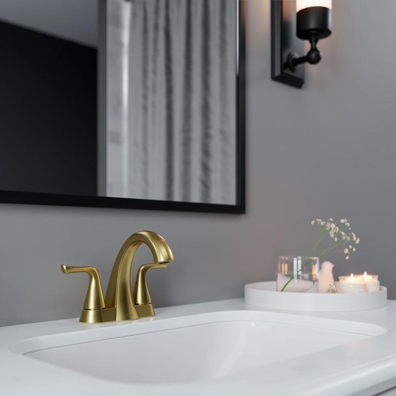 Pfister Willa Bathroom Sink Faucet, 4-Inch Centerset, 2-Handle, 3-Hole, NSF