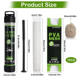 QMLING 10 m PVA Net Fishing, 25 mm Wide PVA Mesh, Fast Melting Bag, Carp Accessories for Boilie Bait Feed