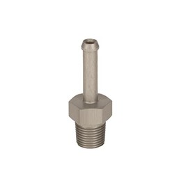 PrecisionGeek - Aluminium 1/8 NPT to 4mm 5mm (3/16) Aluminium Push ON Barb Tail Hose Pipe Fitting (Natural anodised)